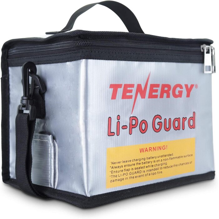 TNRGY-LPO-BAG-LG - Tenergy Fire Retardant Lipo Zipper Bag for Charging and Storing Lipo Battery Packs, 8.5 x 6.5 x 5.7inch | Lipo Battery Packs, for Charging and Storing, Lipo