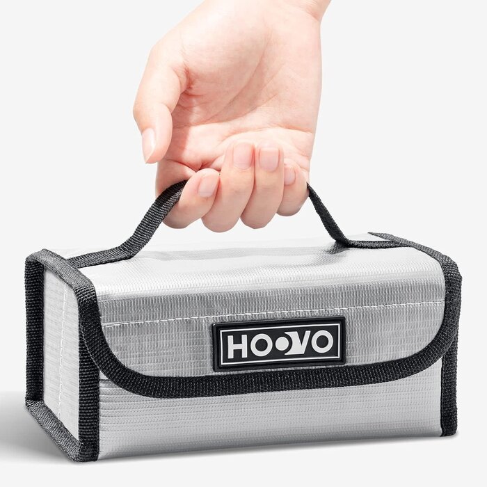 HOOVO-LIPO-BAG-MED - HOOVO Lipo Battery Bag - Fireproof & Explosionproof Storage Protector,  Accommodates 4 Batteries