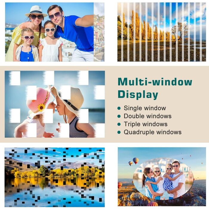 P100 - Atatat 10 inch Digital Photo Frame, Digital Picture Frame with Adjustable Brightness, Support Sleep Mode Photo Deletion,1080P Video, Slideshow, Black