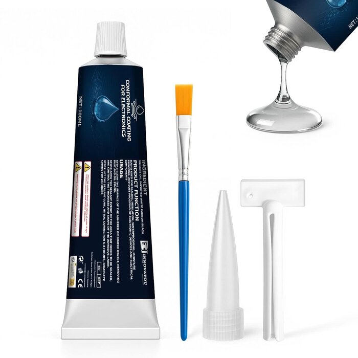 CONFORMAL-SILICONE - 1DFAUL 100ml Conformal Coating for Electronics, Silicone Conformal Coating Insulating Sealant, Waterproof, Dust& Moisture Resistant, for Reliable Electronic Components Protection