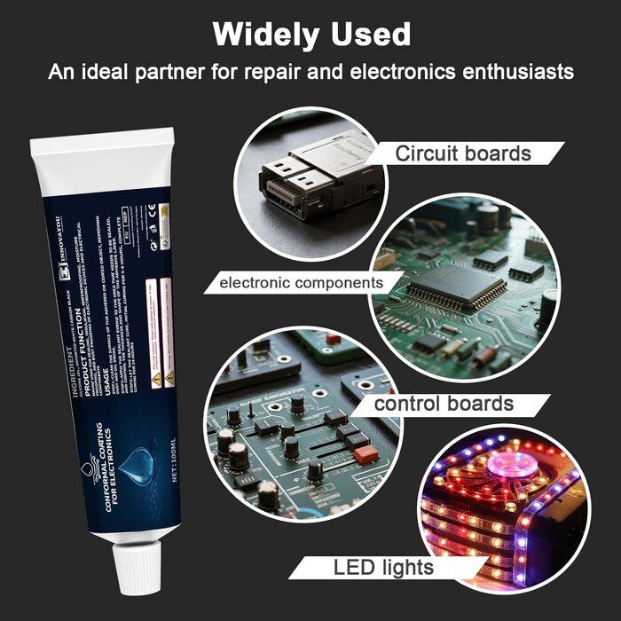 CONFORMAL-SILICONE - 1DFAUL 100ml Conformal Coating for Electronics, Silicone Conformal Coating Insulating Sealant, Waterproof, Dust& Moisture Resistant, for Reliable Electronic Components Protection