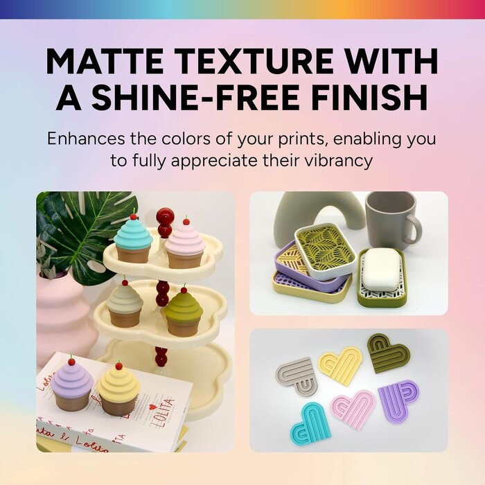 OVPLA-MATTE-WOOD - OVERTURE Matte PLA 3D Printer Filament 1.75mm, Matt Surface & Low Warping Filament 1kg Spool (2.2 lbs), Accuracy +/- 0.02 mm, Fit Most FDM Printers (Matte Wood)