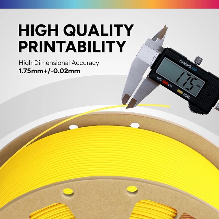 OVPLA-LMN-YLW - OVERTURE Lemon Yellow PLA 3D Filament 1.75mm, 1kg Neatly Wound 3D Printer Filament 1kg Spool (2.2lbs), Dimensional Accuracy +/- 0.02 mm, Fit Most FDM 3D Printers (Lemon Yellow)