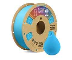 OVPLA-LT-BLU - OVERTURE Light Blue PLA Filament 1.75mm, Neatly Wound 3D Printer Filament 1kg Spool (2.2lbs), Dimensional Accuracy +/- 0.02 mm, Fit Most FDM 3D Printers (Light Blue)