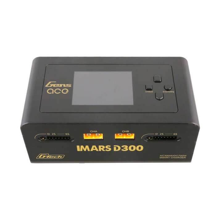 GEA300WD300UB - Gens Ace , IMARS D300 G-Tech AC/DC 300W/700W Max 16A, Charger Black