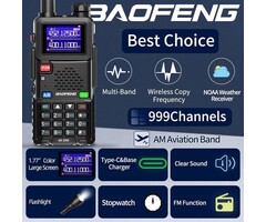 Baofeng AR-5RM-10W-2PK - Baofeng UV-5R 2 Pack Baofeng Radio Ham Radio Handheld AR-5RM 10W Long Range Rechargeable Tactical NOAA Weather Two Way Radio Walkie Talkie for Adults with Programming Cable,USB-C Charging for Survival Gear Hunting