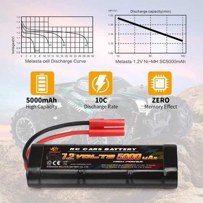 7.2V 5000MAH NIMH