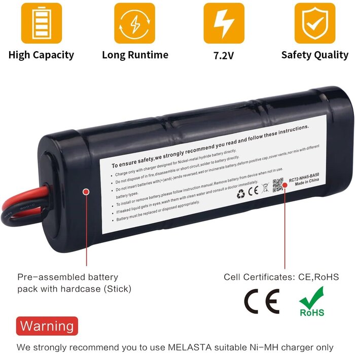 7.2V 5000MAH NIMH
