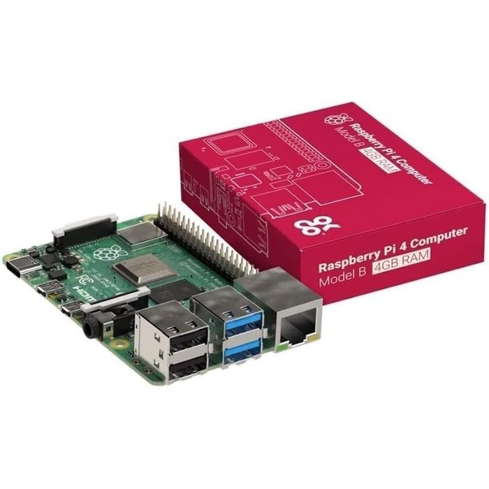 RPI4-MODBP-4GB - Raspberry SC15184 Pi 4 Model B 2019 Quad Core 64 Bit WiFi Bluetooth (4GB)