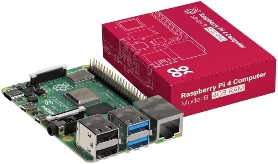 RPI4-MODBP-4GB - Raspberry Pi 4 Model B 2019 Quad Core 64 Bit WiFi Bluetooth (4GB)