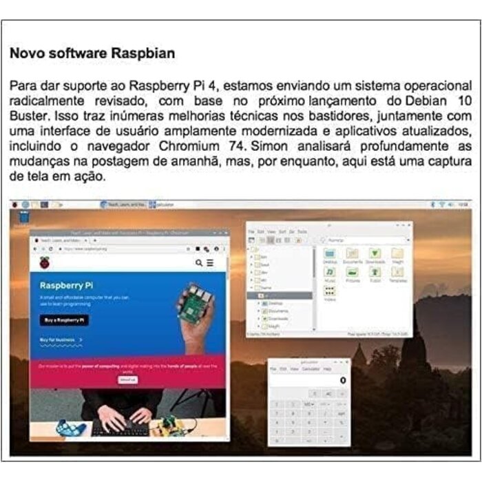 RPI4-MODBP-4GB - Raspberry Pi 4 Model B 2019 Quad Core 64 Bit WiFi Bluetooth (4GB)
