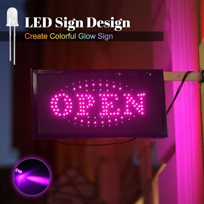 450pcs (5 Colors x 90pcs) 5mm LED Light Emitting Diode Round Assorted Color White/Red/Yellow/Green/Blue Kit Box