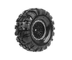LOULT3371VB - CR-Gravelstage 1/10 1.9" Crawler Tires, Super Soft, 12mm Hex, Mounted on Black Rims, (2)