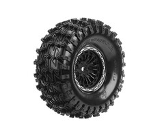 LOULT3383VB - CR-Enduro 1/10 1.9" Crawler Tires, Super Soft, 12mm Hex, Mounted on Black, (2)