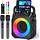 K9-M - CYY Karaoke Machine, Portable Bluetooth Speaker with 2 Wireless Microphones for Adults & Kids with Lights, Karaoke Microphone with PA System Supports USB/TF/FM/AUX for Home Party Home System Packages