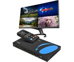 HD-401MV - OREI HDMI Switcher 4 in 1 Out with Quad Screen Multiviewer - Supports 1080p, DTS/Dolby Audio, IR Remote Control, Seamless Switching, Compatible with HDMI Devices