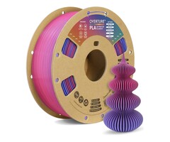 OVPLA-AURORA-BRRY - OVERTURE Aurora Berry Rainbow PLA Filament 1.75mm, Neatly Wound 3D Printer Filament 1kg Spool (2.2lbs), Dimensional Accuracy +/- 0.02 mm, Fit Most FDM 3D Printers (Aurora Berry)