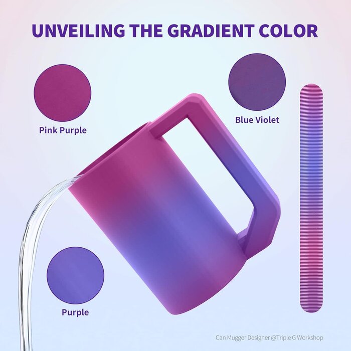 OVPLA-AURORA-BRRY - OVERTURE Aurora Berry Rainbow PLA Filament 1.75mm, Neatly Wound 3D Printer Filament 1kg Spool (2.2lbs), Dimensional Accuracy +/- 0.02 mm, Fit Most FDM 3D Printers (Aurora Berry)