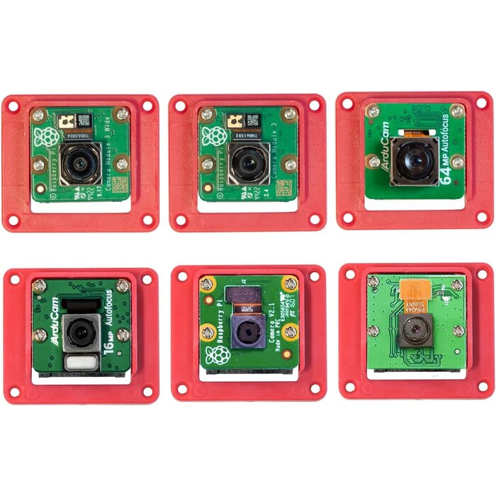 PI-CAM-CASE-RED - Arducam for Raspberry Pi Camera Module 3 Case, ABS Housing for IMX519 16MP Autofocus Camera, Compatible with Raspberry Pi Camera Module 3/V1/V2, and Any 25 * 24mm Camera Board