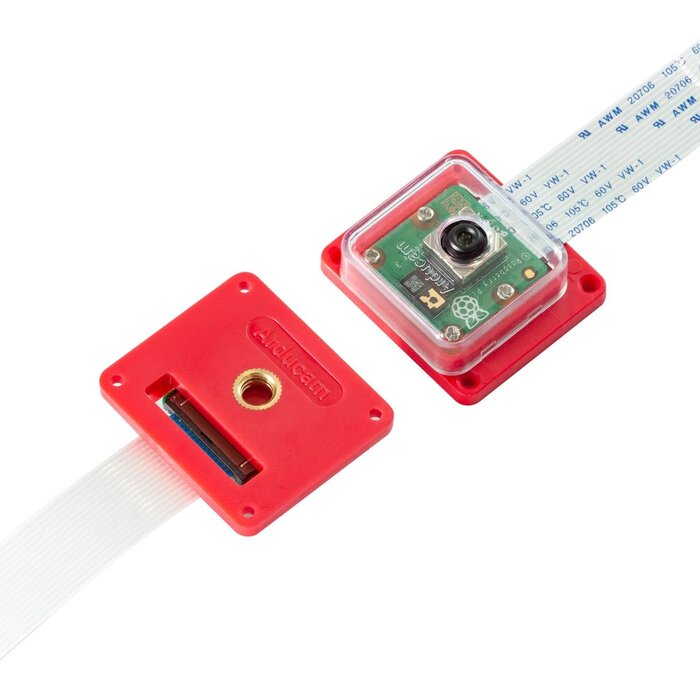 PI-CAM-CASE-RED - Arducam for Raspberry Pi Camera Module 3 Case, ABS Housing for IMX519 16MP Autofocus Camera, Compatible with Raspberry Pi Camera Module 3/V1/V2, and Any 25 * 24mm Camera Board