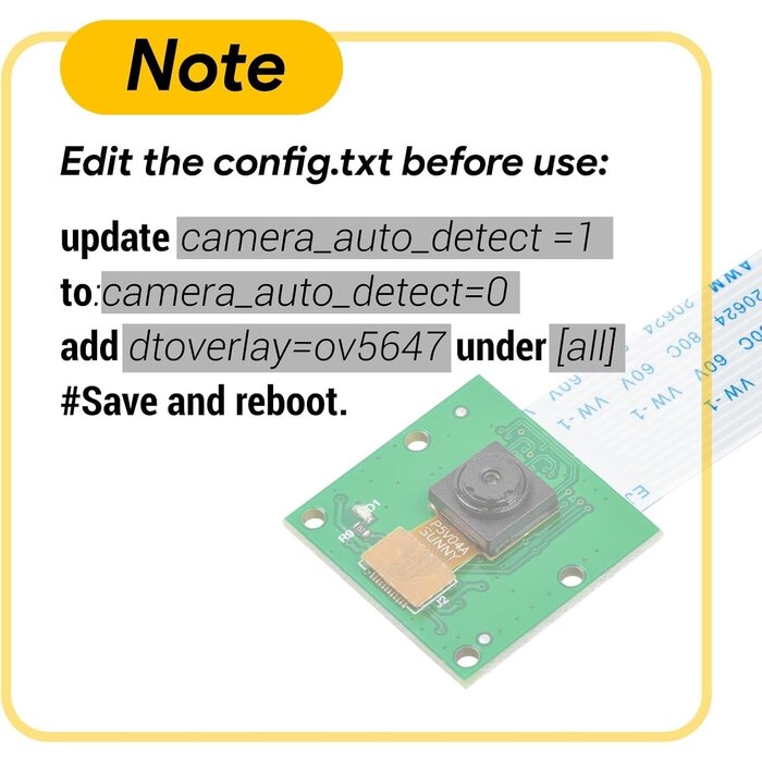 B0033 - Arducam 5MP Camera for Raspberry Pi, 1080P HD OV5647 Camera Module V1 for Raspberry Pi5/4/3/3B+, and Other A/B Series