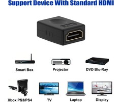 HDMI-COUPLER - VCE HDMI Coupler, HDMI Female to Female Connector Adapter 3D 4K 1080P HDMI Cable Extender Compatible with Roku TV Stick Chromecast, Switch, Xbox One, PS4 PS3, PC and More