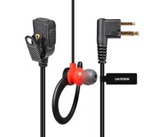 UAYESOK 2WAY-EAR+MIC - UAYESOK 2 Pin Earpiece for Motorola CP200 CP200D DTR550 DTR650 RDU2020 RDU4100 RDU4160D Walkie Talkie D Shape Surveillance Kit Two Way Radio Headset