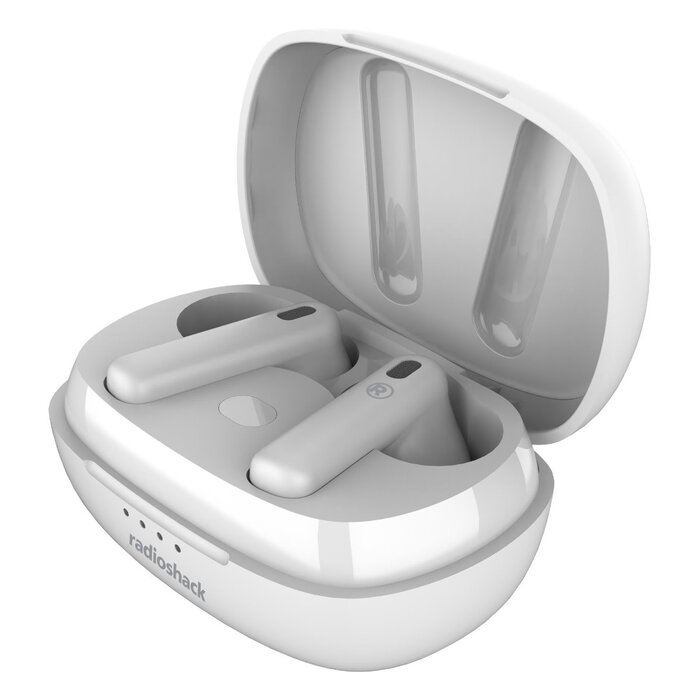 3304381 - Radioshack True Wireless Headphones 400MAH Active Noise Cancelling, IPX5, White