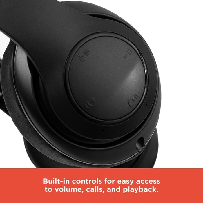 3304403 - RadioShack BlueTooth Over-Ear Headphones, Black