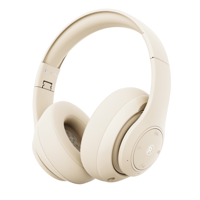 3304405 - RadioShack BlueTooth Over-Ear Headphones, Cream