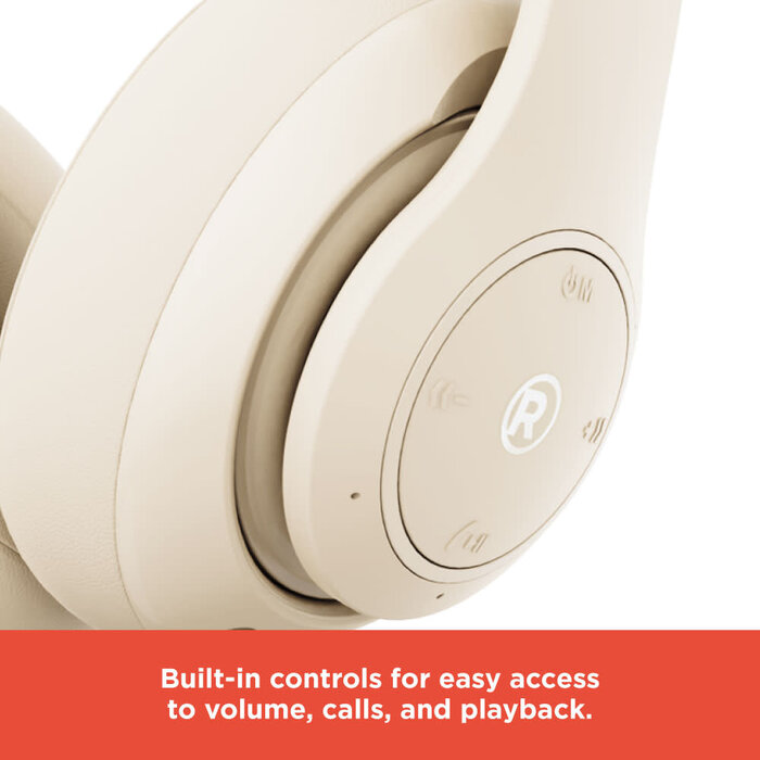 3304405 - RadioShack BlueTooth Over-Ear Headphones, Cream
