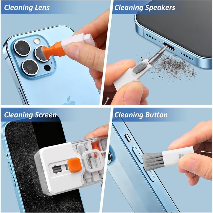 ELEC-KIT - Ordilend Keyboard Cleaning Kit Laptop Cleaner, All-in-1 Computer Screen Cleaning Brush Tool, Multi-Function PC Accessories Electronic Cleaner Kit Spray for iPhone iPad Macbook Earbud Camera Monitor with Patent