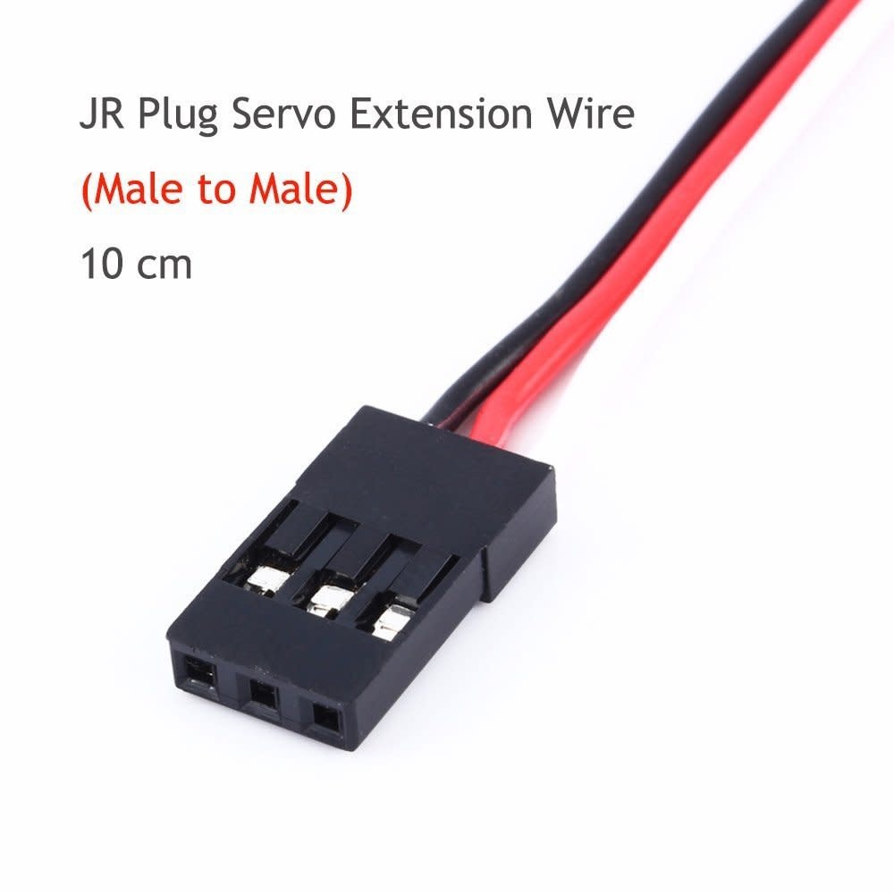 Servo Extension Cable Lead Wire 100mm 3.93 inch 3 Pin Cord Male to Male JR Plug for Futaba