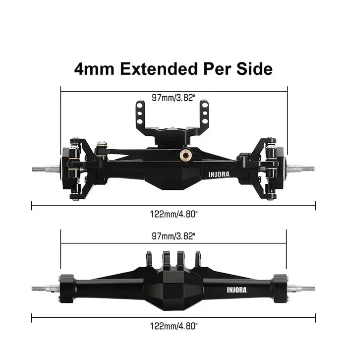 INJORA INJORA Diamond Axles with Lay Down Servo Mount & Links for 1/18 TRX4M,