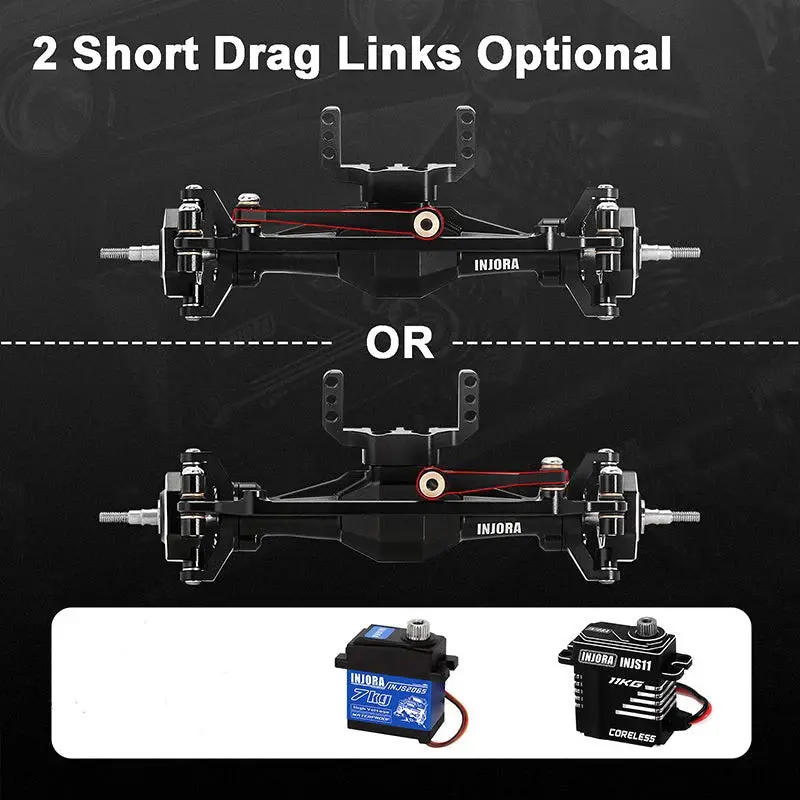 INJORA INJORA Diamond Axles with Lay Down Servo Mount & Links for 1/18 TRX4M,