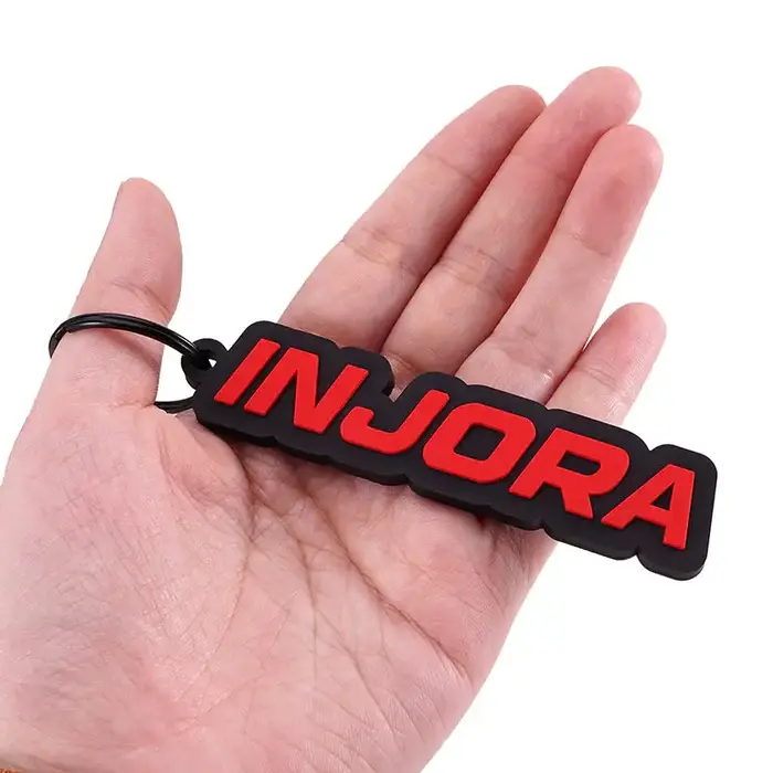 INJORA INA-131RD - INJORA Silicone Keychain with Logo Tag, Red