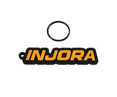 INJORA INA-131YE - INJORA Silicone Keychain with Logo Tag, Yellow
