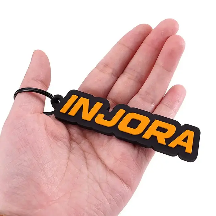 INJORA INA-131YE - INJORA Silicone Keychain with Logo Tag, Yellow
