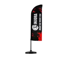 INJORA INA-124B - INJORA 1/18 LOGO Brand Display Feather Flag with Stand