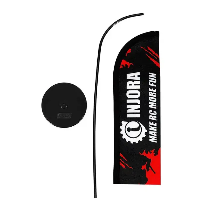 INJORA INA-124B - INJORA 1/18 LOGO Brand Display Feather Flag with Stand
