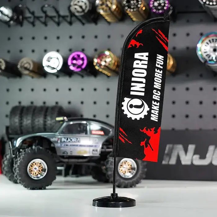 INJORA INA-124B - INJORA 1/18 LOGO Brand Display Feather Flag with Stand