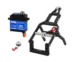 INJORA INJS2065-360-194BK - INJORA Tow Truck Crane Kit & INJS2065-360 Winch Servo for 1/24 SCX24
