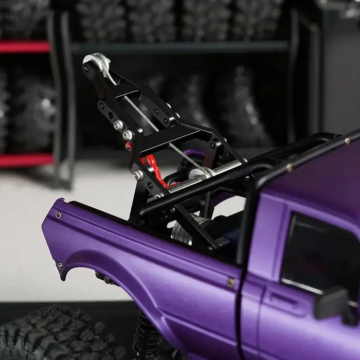 INJORA INJS2065-360-194BK - INJORA Tow Truck Crane Kit & INJS2065-360 Winch Servo for 1/24 SCX24