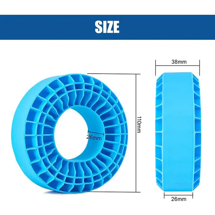 INJORA DGT-1906BL -  1/10 INJORA Silicone Inserts – 1.9" 118–122mm Tires, Blue Medium Firm.