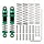 SCX24-131GN-2 -  INJORA 39mm Aluminum Threaded Oil Shocks for Axial SCX24 FMS FCX24M,  Green