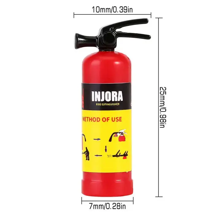 INJORA SCX24-85 - INJORA Mini Fire Extinguisher Scale Accessories for 1/24 1/18 RC Crawlers