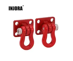 INJORA INA-125 - INJORA Metal Tow Hook for 1/24 1/18 RC Crawlers, Red