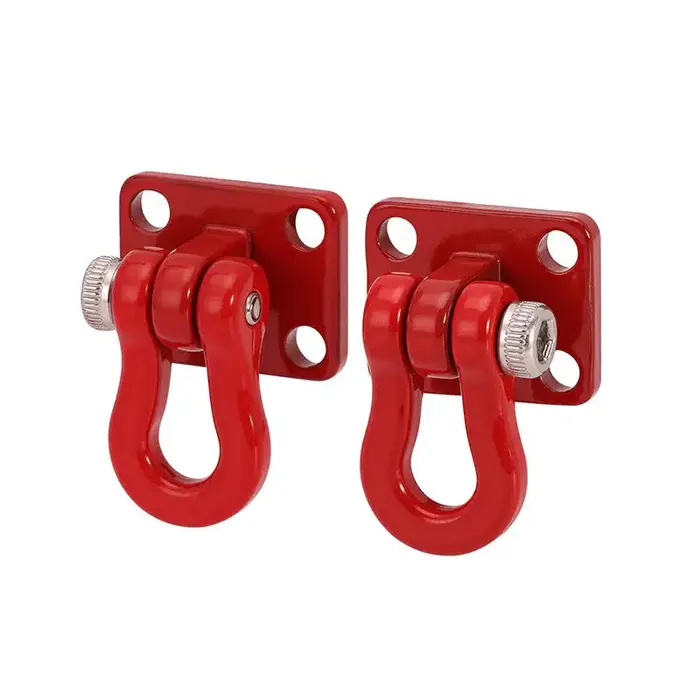 INJORA INA-125 - INJORA Metal Tow Hook for 1/24 1/18 RC Crawlers, Red