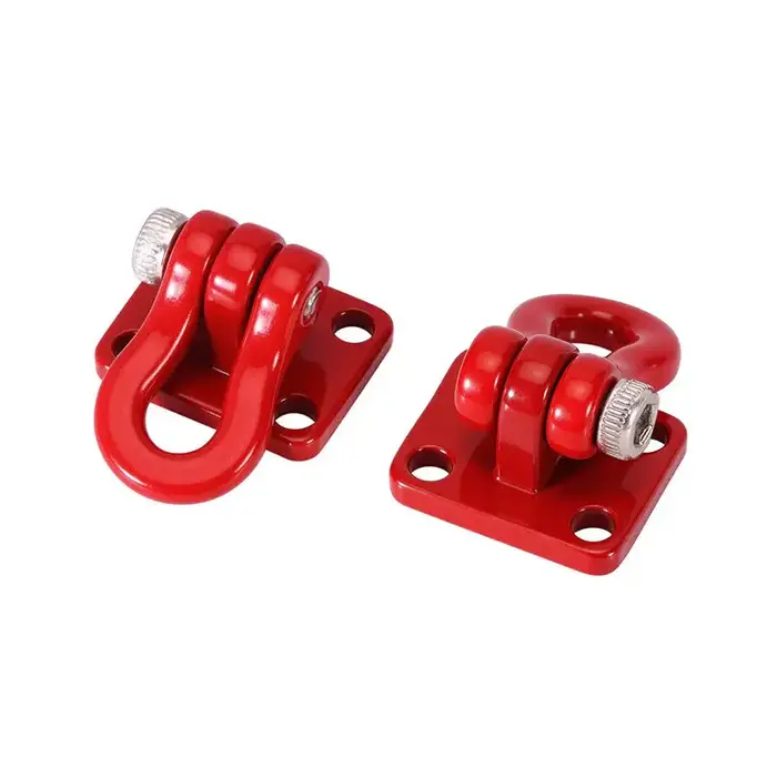 INJORA INA-125 - INJORA Metal Tow Hook for 1/24 1/18 RC Crawlers, Red