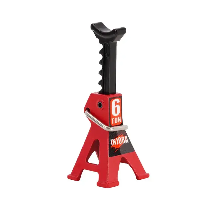 INJORA INA-87RD - INJORA 2PCS Mini Adjustable Metal Jack Stands Tool for 1/18 1/24 RC Crawlers